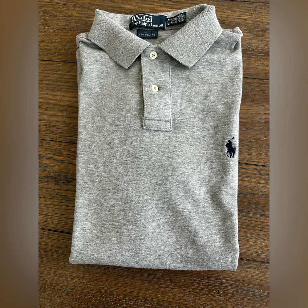 Ralph Lauren Custom Fit Heather‎ Gray Shirt
